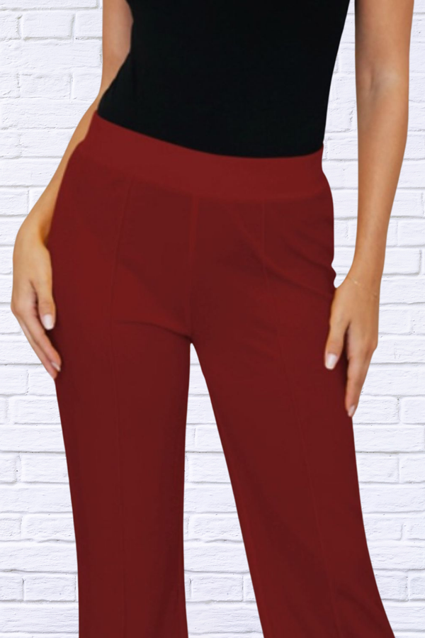 Jenna Elastic Waist Bootcut Pants