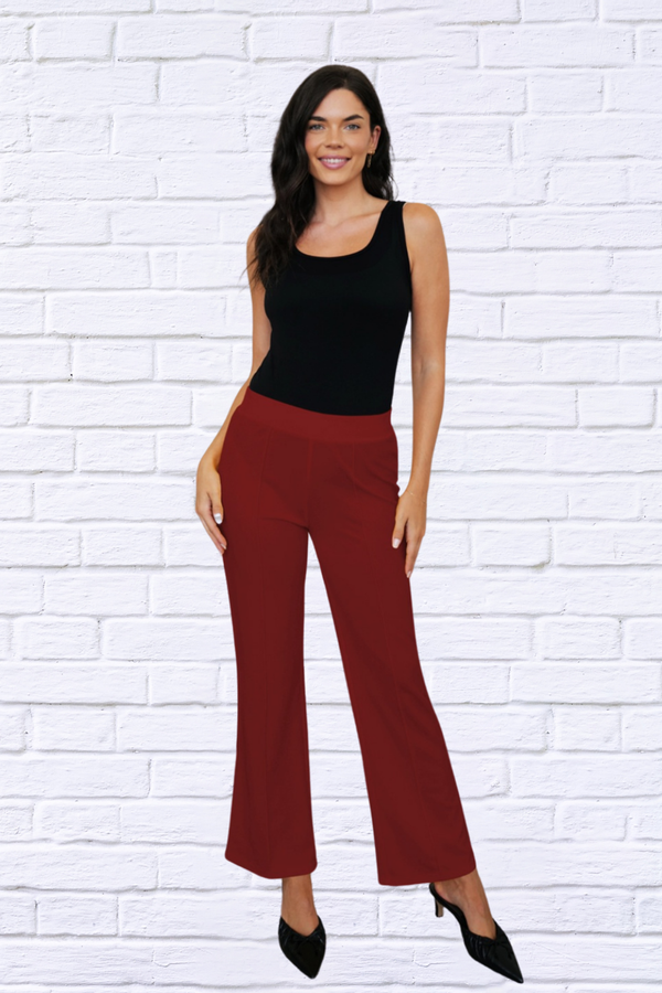 Jenna Elastic Waist Bootcut Pants