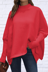 Loose Hem Plain Sweater