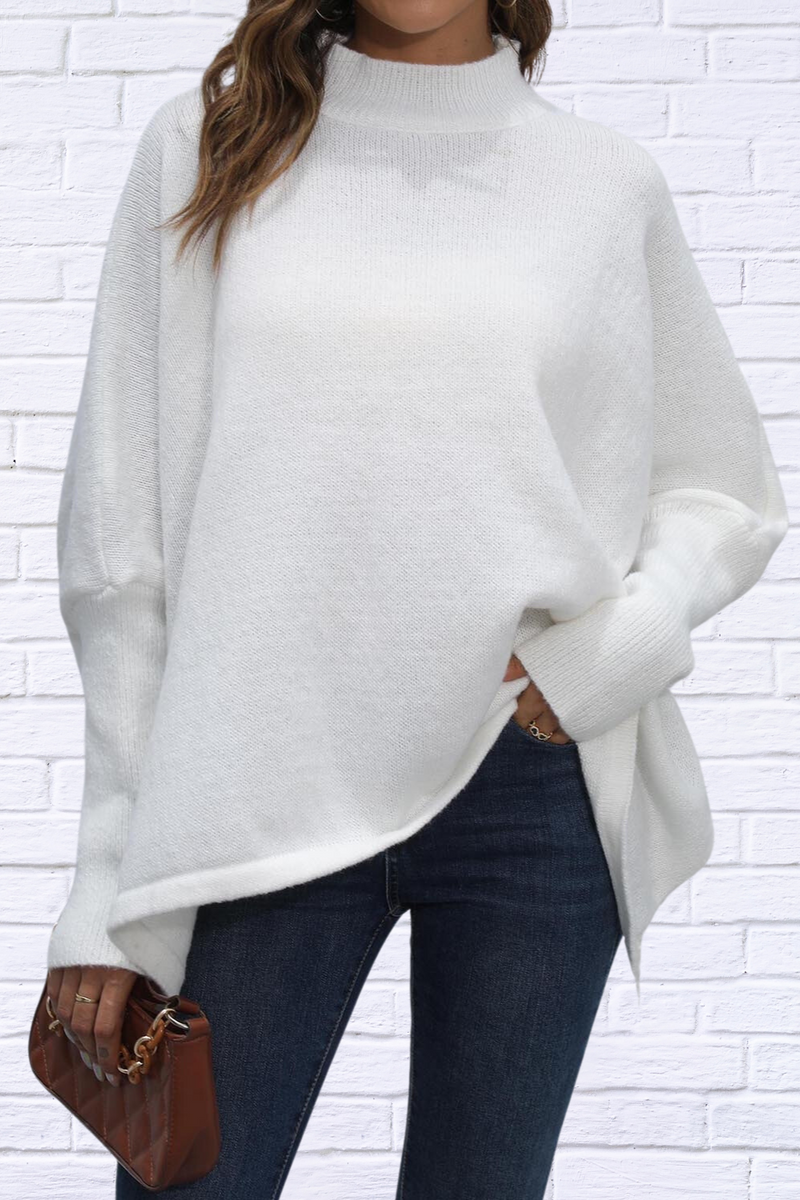 Loose Hem Plain Sweater