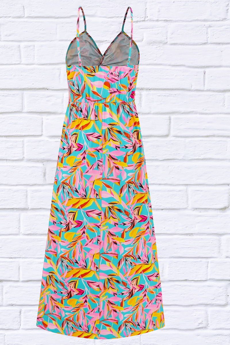 Twisted Printed V-Neck Cami Dress