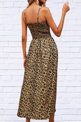 Leopard Print Spaghetti Strap Dress