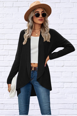 Open Front Light Weight Long Sleeve Cardigan