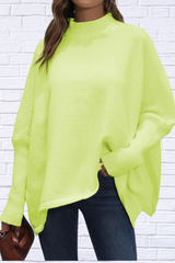 Loose Hem Plain Sweater