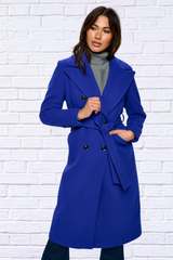 Double-Breasted Longline Coat with Belt