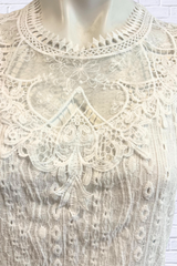 Summer Lace Crew Neck Blouse