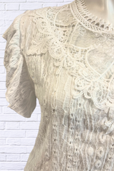 Summer Lace Crew Neck Blouse