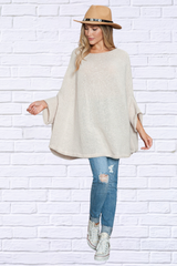 Julia Round Neck Batwing Sleeve Sweater