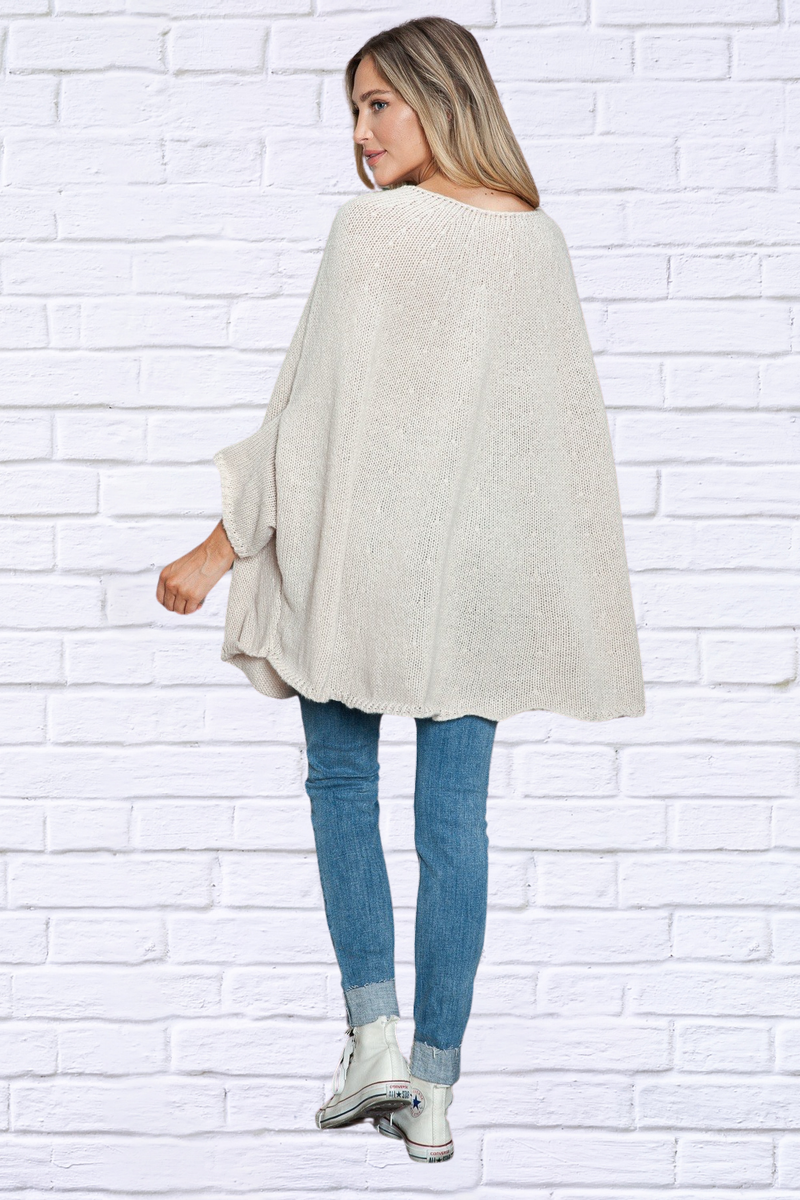 Julia Round Neck Batwing Sleeve Sweater