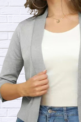 Timeless Open Front Cardigan