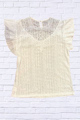 Summer Lace Crew Neck Blouse