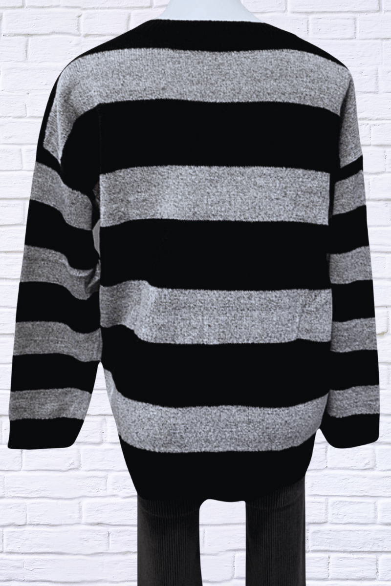 Ellis Black and Grey Sweater