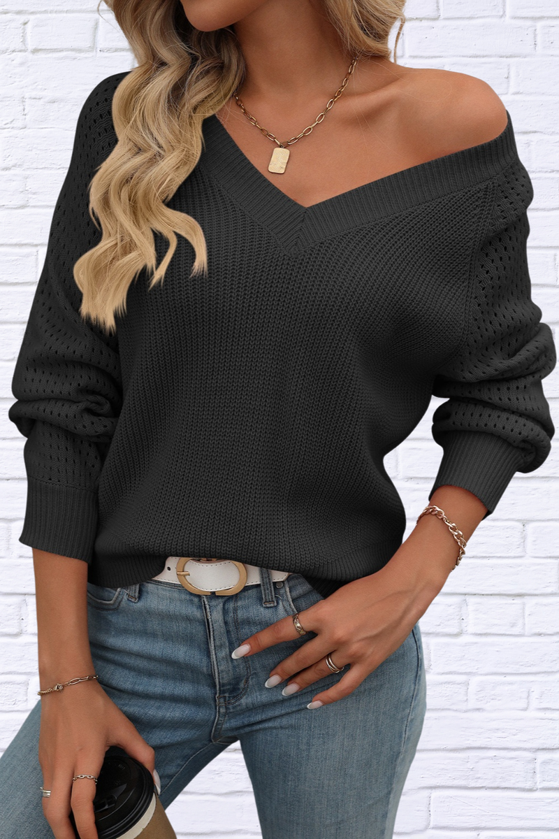 Kipling V-Neck Long Sleeve Sweater