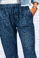 Leopard Print Joggers with Pockets