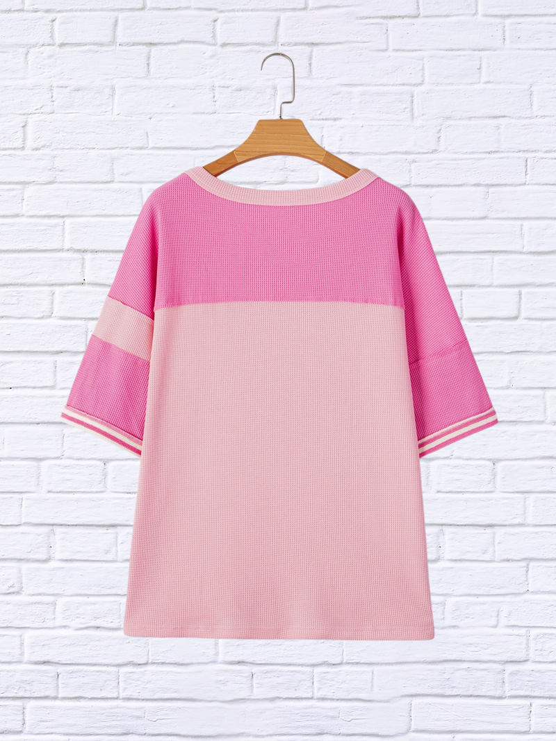 Stripe Color Block Half Sleeve T-Shirt