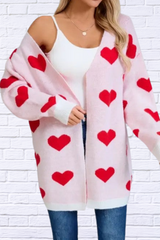 Open Front Heart Cardigan – Fun, Comfortable & Perfect for Date Night!