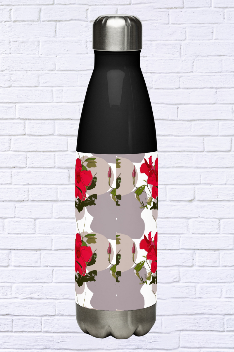 Mandeville flower by Stainless steel water bottle