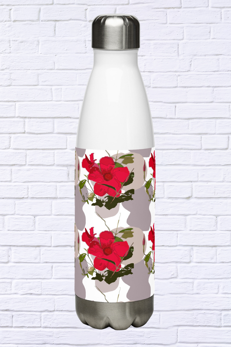 Mandeville flower by Stainless steel water bottle