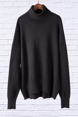 Turtle Neck Dropped Shoulder Sweater