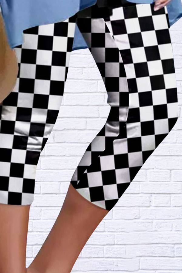 Checkered Skinny Capris