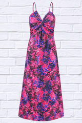 Twisted Printed V-Neck Cami Dress