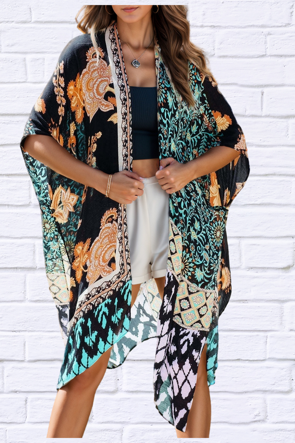 Printed Open Front Cover-Up