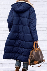 Plus Size Zip Up Sherpa Hooded Coat