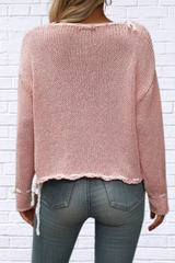 Solid Color Long Sleeve Sweater