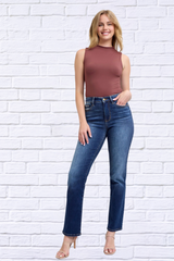 Judy Blue Full Size Washed Straight Leg Jeans with Pockets