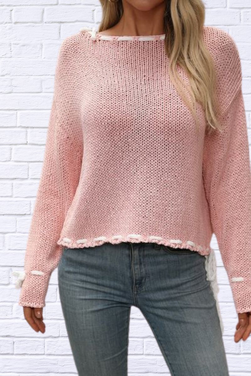 Solid Color Long Sleeve Sweater