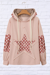 Drawstring Star Long Sleeve Hoodie