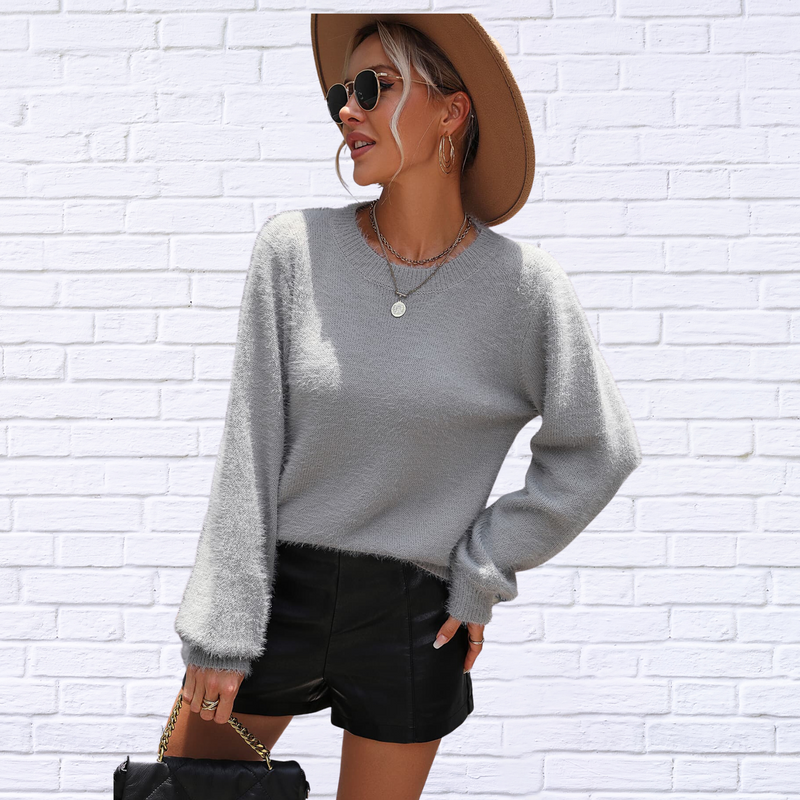 Lace Detail Cutout Long Sleeve Pullover Sweater