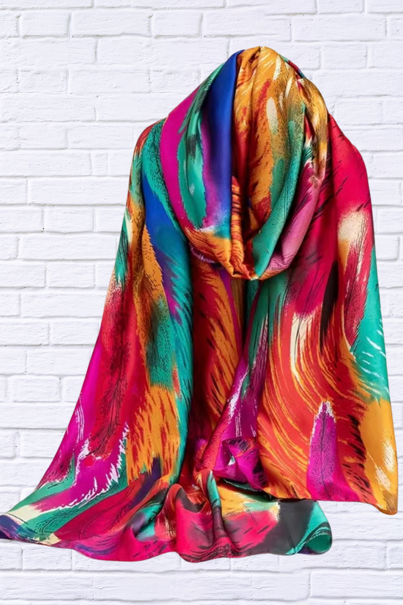 Multi-Color Bohemian-Style Printed Scarf