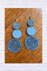 Vibrant Round-Shaped Hollow Pattern Dangle Earrings