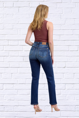 Judy Blue Full Size Washed Straight Leg Jeans with Pockets