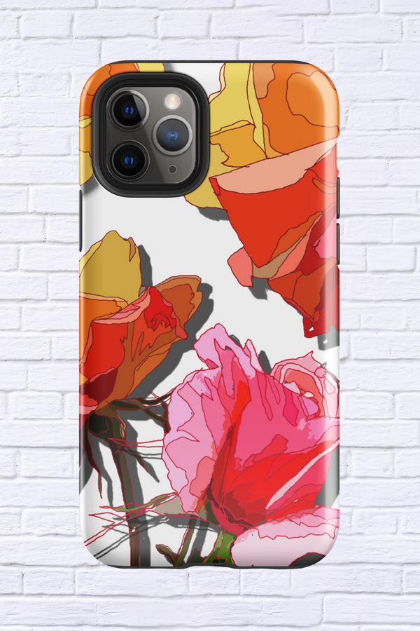 Tough Case for iPhone®Big roses by Diva USA