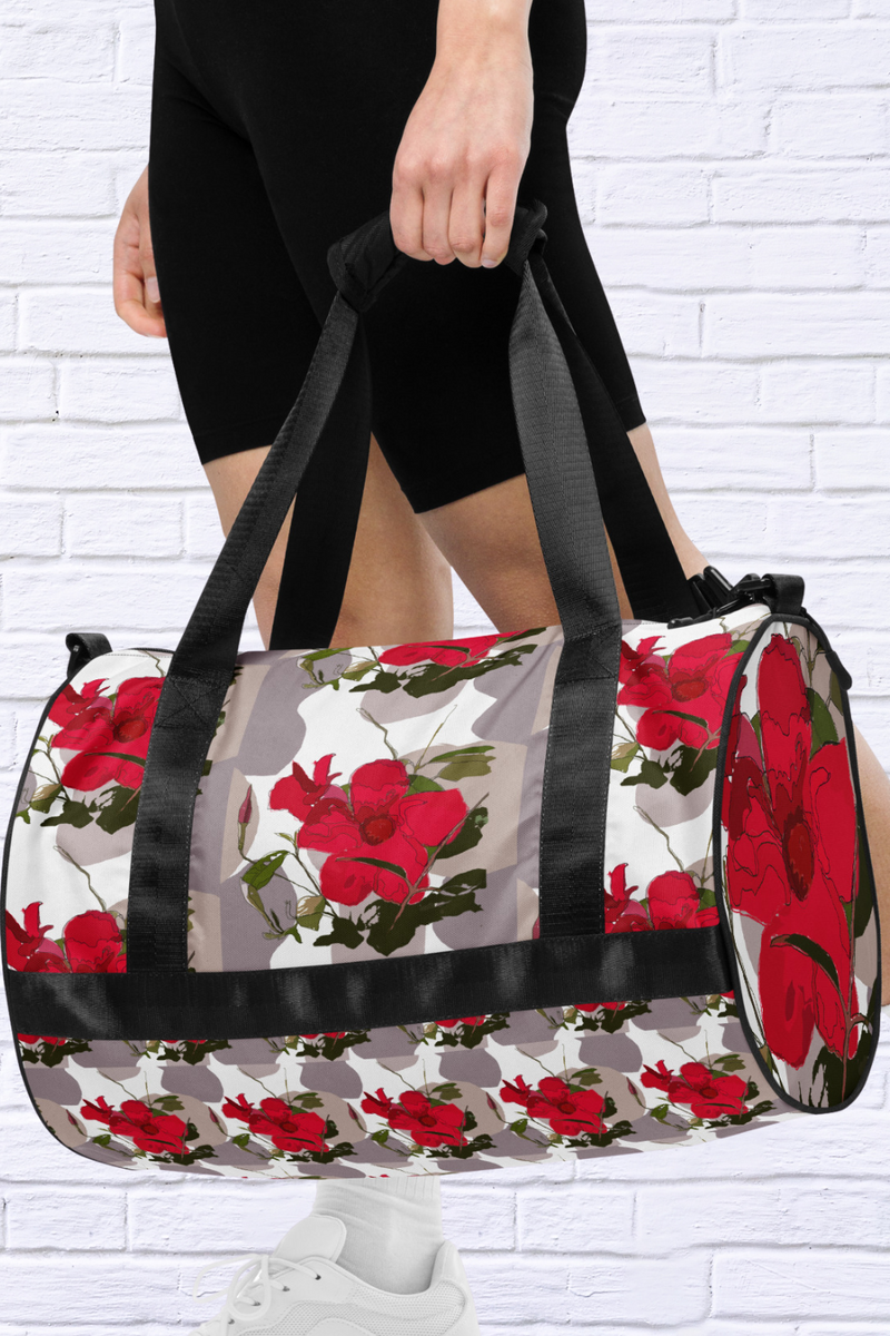 All-Over Print Gym Bag Magenta Mandeville.