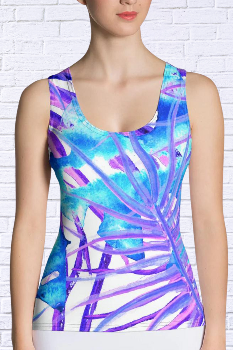 Tropical Oceans Diva Usa Exclusive Sublimation Cut & Sew Tank Top