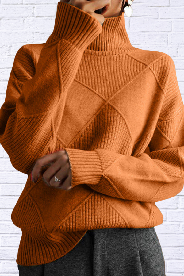 Diva USA | Geometric Turtleneck Sweaters for Women - On Trend & Cozy